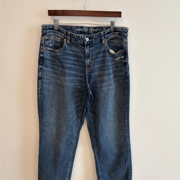 American Eagle Curvy Straight Stretch Jeans Size 14 - Picture 2 of 7